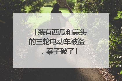 装有西瓜和蒜头的三轮电动车被盗，案子破了
