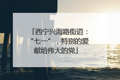 西宁兴海路街道：“七一”，特别的爱献给伟大的党