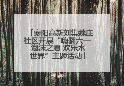 襄阳高新刘集魏庄社区开展“嗨翻六一 泡沫之夏 欢乐水世界”主题活动