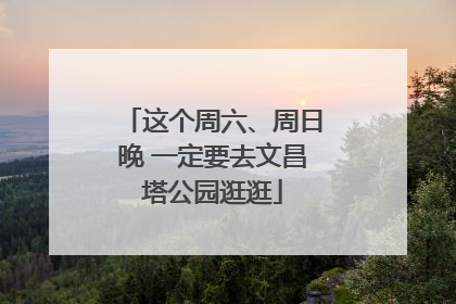这个周六、周日晚 一定要去文昌塔公园逛逛
