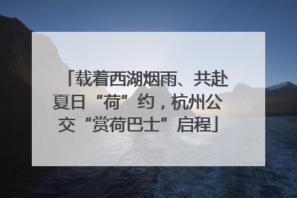 载着西湖烟雨、共赴夏日“荷”约，杭州公交“赏荷巴士”启程