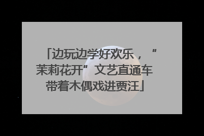 边玩边学好欢乐，“茉莉花开”文艺直通车带着木偶戏进贾汪