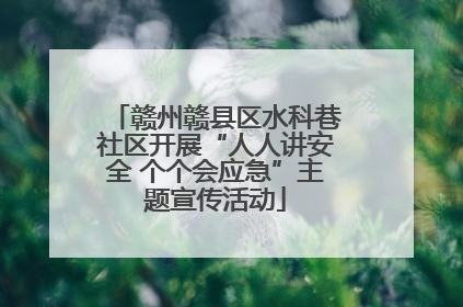 赣州赣县区水科巷社区开展“人人讲安全 个个会应急”主题宣传活动