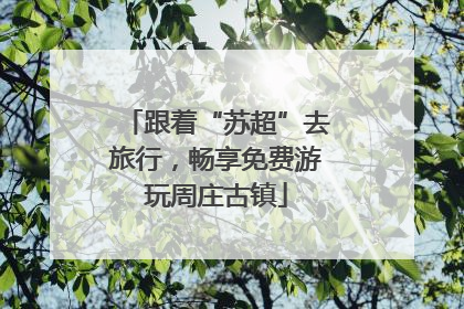 跟着“苏超”去旅行，畅享免费游玩周庄古镇