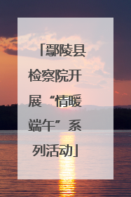 鄢陵县检察院开展“情暖端午”系列活动