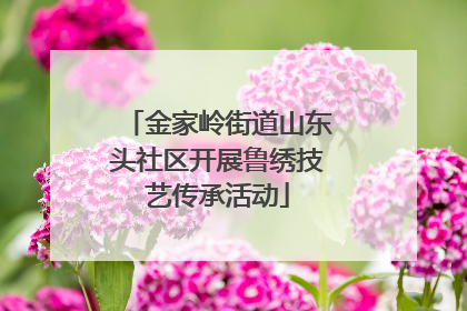 金家岭街道山东头社区开展鲁绣技艺传承活动
