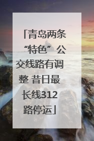 青岛两条“特色”公交线路有调整 昔日最长线312路停运