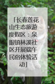 长春莲花山生态旅游度假区：泉眼镇林溪社区开展端午民俗体验活动
