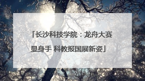 长沙科技学院：龙舟大赛显身手 科教报国展新姿