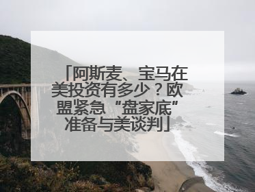 阿斯麦、宝马在美投资有多少？欧盟紧急“盘家底”准备与美谈判