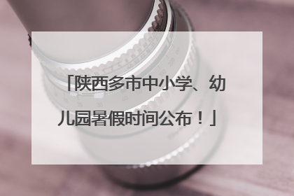 陕西多市中小学、幼儿园暑假时间公布！