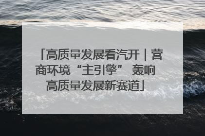 高质量发展看汽开｜营商环境“主引擎” 轰响高质量发展新赛道