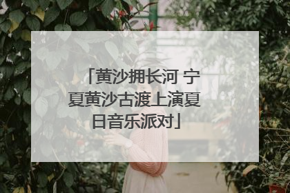 黄沙拥长河 宁夏黄沙古渡上演夏日音乐派对