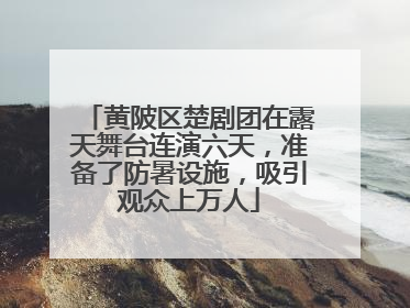 黄陂区楚剧团在露天舞台连演六天，准备了防暑设施，吸引观众上万人