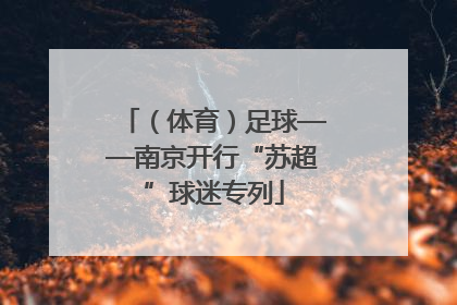 （体育）足球——南京开行“苏超”球迷专列