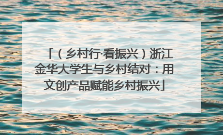 （乡村行·看振兴）浙江金华大学生与乡村结对：用文创产品赋能乡村振兴