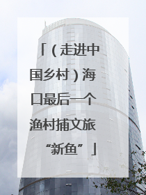 （走进中国乡村）海口最后一个渔村捕文旅“新鱼”