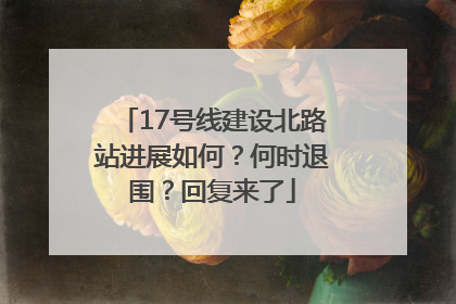 17号线建设北路站进展如何？何时退围？回复来了