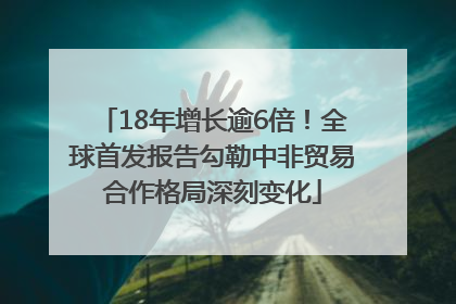 18年增长逾6倍！全球首发报告勾勒中非贸易合作格局深刻变化