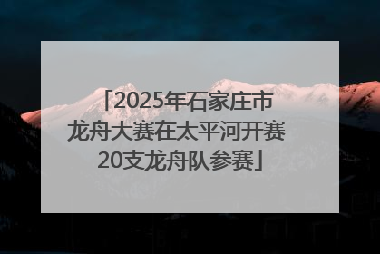 2025年石家庄市龙舟大赛在太平河开赛 20支龙舟队参赛