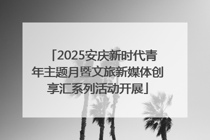 2025安庆新时代青年主题月暨文旅新媒体创享汇系列活动开展