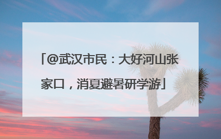 @武汉市民：大好河山张家口，消夏避暑研学游